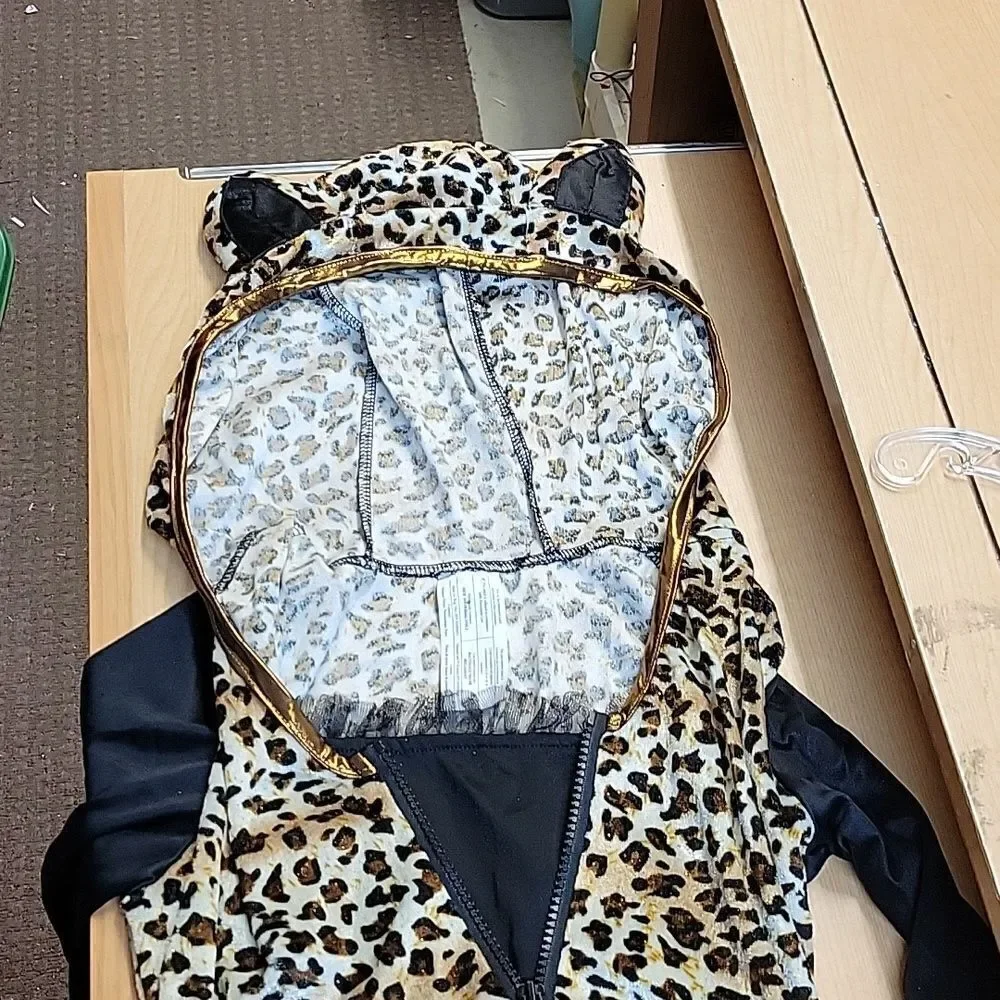 Cheetah Leopard‎ Halloween Costume Girls M 8-10 Dress Up Pretty Kitty